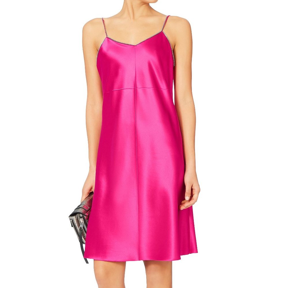 Helmut Lang Zip Strap Pink Slip Dress Size XS
